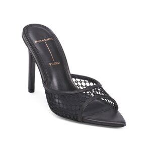 BLACK SUEDE STUDIO Black Else Heeled Mesh Sandals